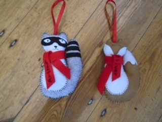 Ann Clelland made these lovely felt decorations for her grandsons.